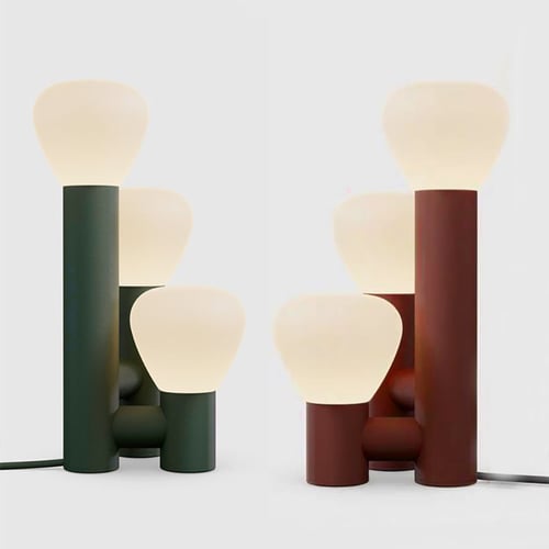 Modern 3-Light Red/Green/White Table Lamp Warm Light with On / Off ...