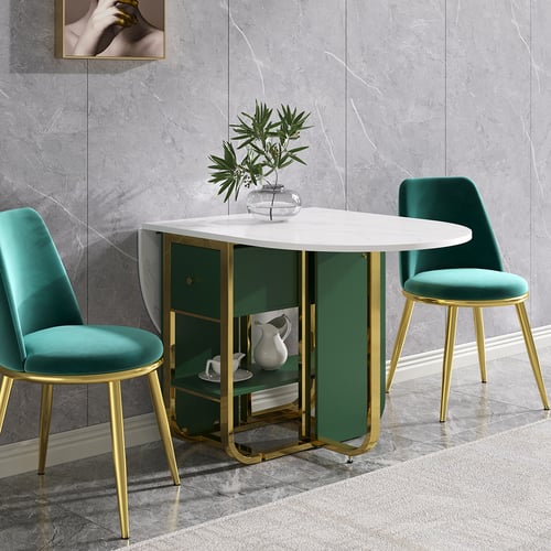 Fabled Modern Extendable Rectangle Dining Table Wood Drop Leaf Folding ...