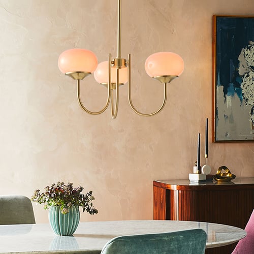 LED Pendant Light 10-Light Glass Globle Chandelier Light Modern Black Pink Chandeliers Pendant Light