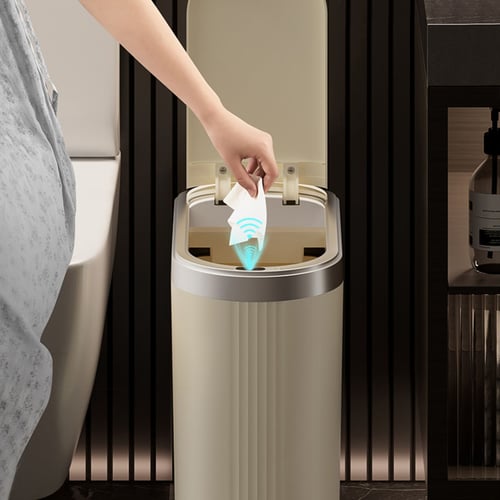 Airdeer Automatischer Mülleimer Mit Bewegungssensor – Selbstdichtend, Berührungslos, Inkl. 6 Nachfüllringe (je 20 Beutel) – Für Küche, Bad, Büro