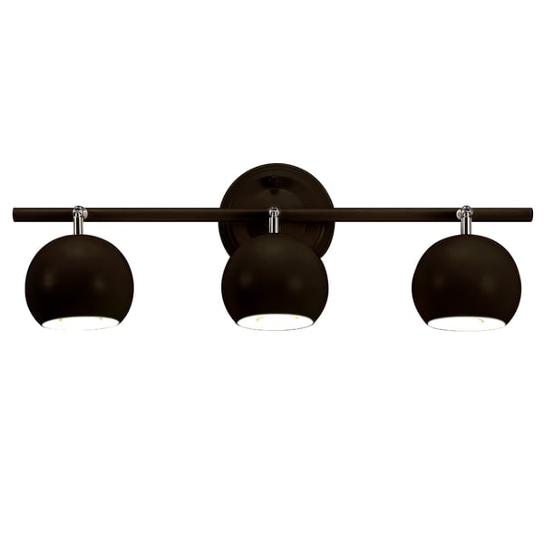 Modern 3Light Wall Sconce Metal in Black Colour Globe Vanity Wall