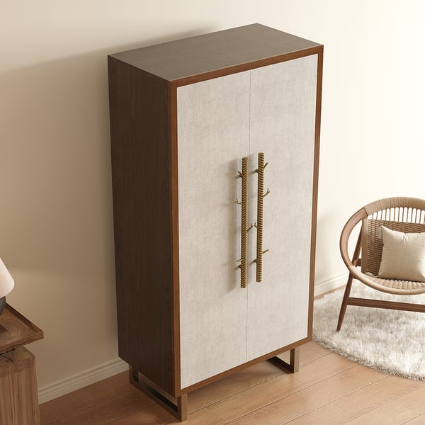 Antique Wardrobe Armoire Vintage Clothes with Doors & Shelves