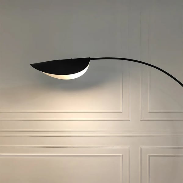 70" Tall Black Arc Floor Lamp Metal Overarching Floor Reading Lamp | Homary