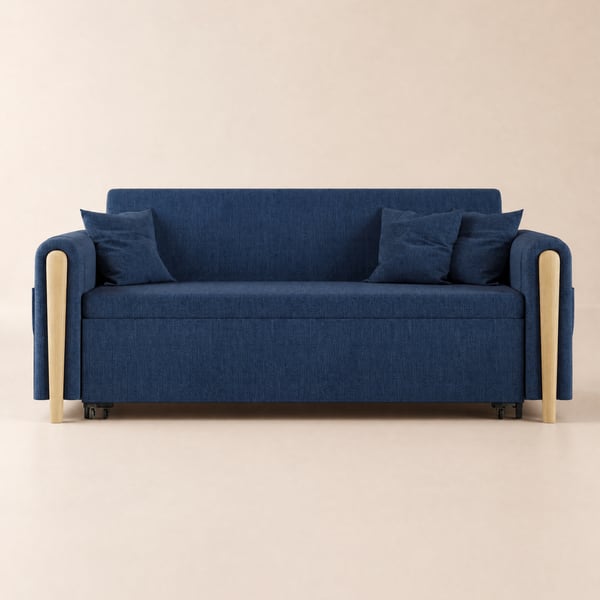 72" Full 2-Seater Linen Convertible Sleeper Sofa