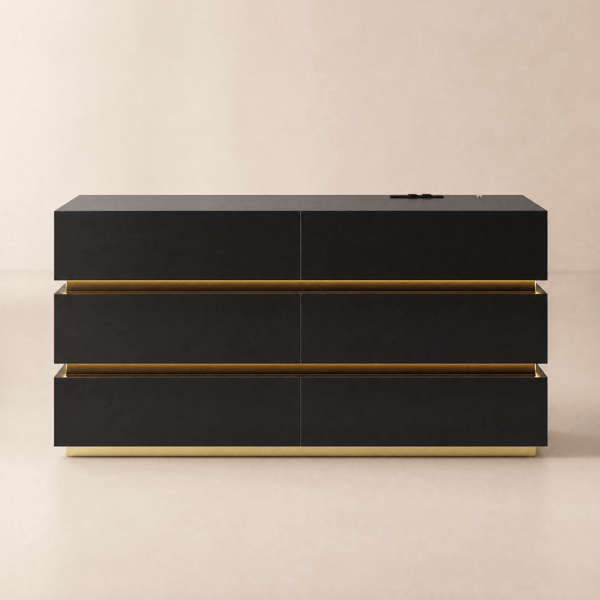 Lumio 59" LED 6-Drawer Dresser with Charging Station