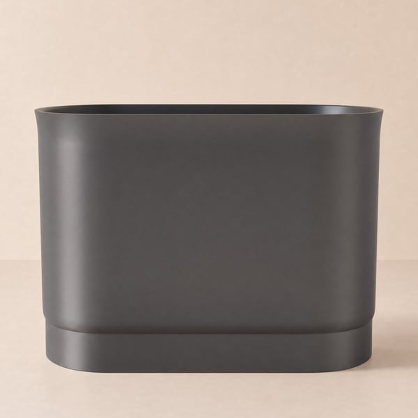 100 cm Deep Oval Freestanding Stone Resin Soaking Bathtub with Built-in Seat