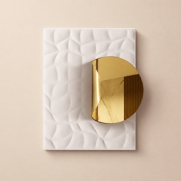 Décoration murale rectangulaire moderne en métal doré, fond de décoration murale géométrique 3D