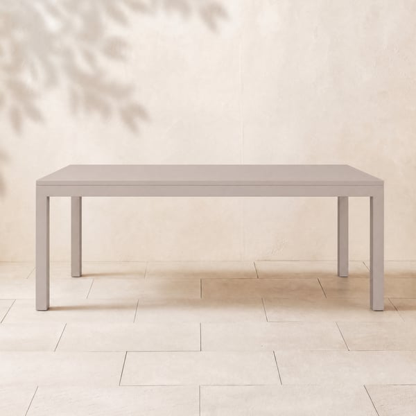 Wevara 221 cm Outdoor Aluminium Slatted Dining Table