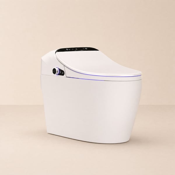 WC doccia intelligente Hynova AX2 con disinfezione UV e apertura automatica del coperchio, bianco