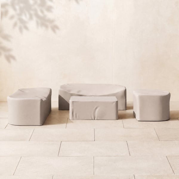 Fundas para Muebles de Jardín Costra Outdoor 600D de Lona Resistente Impermeables en Color Marfil