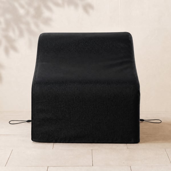 600D Polyester Waterproof Weatherproof Patio Chair Cover Black