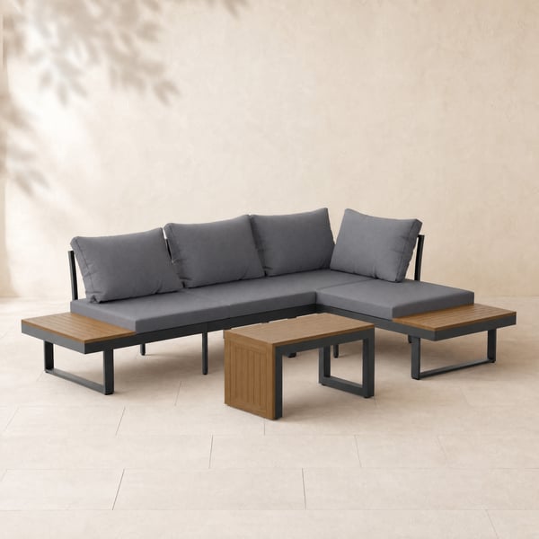 Slatera Garden Acacia Modular Sofa Set