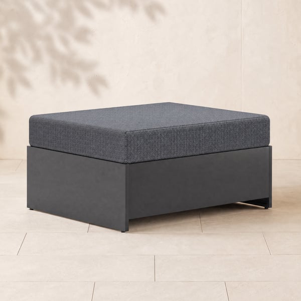 Tevara Outdoor poggiapiedi girevole abbinato con contenitore in grigio