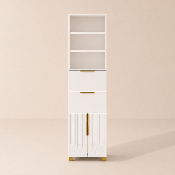 Aro 149 cm Freestanding Bathroom Storage Cabinet with Shelves, Drawers & Doors