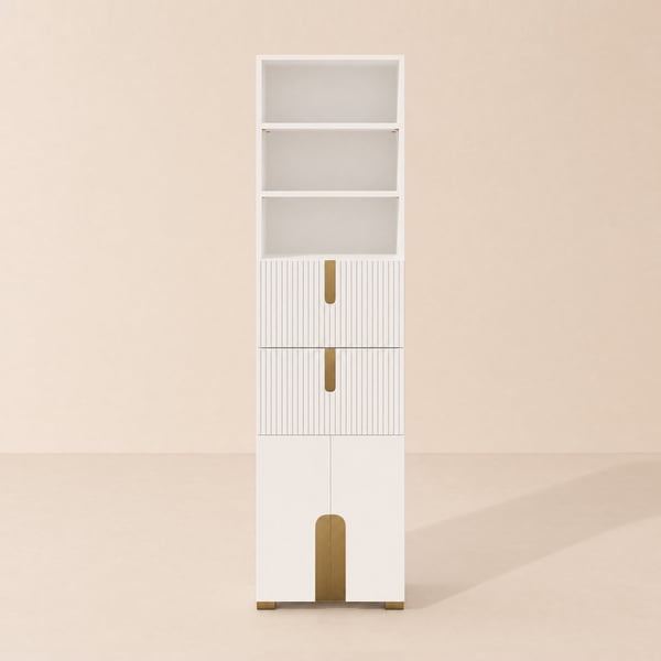 Artis 150cm Bathroom Storage Cabinet – Freestanding Linen Tower with 2 Drawers & 2 Doors