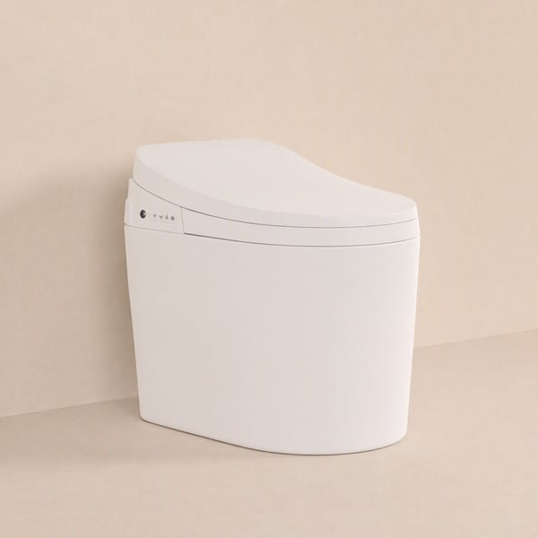 Toilette japonaise compacte Fitro H1 avec désodorisation et chasse automatique, 5,0 L par chasse