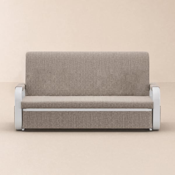 154 cm 2-Seater Cotton & Linen Convertible Sofa Sofa with Storage