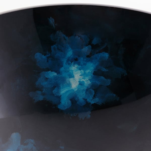 Free Shipping on Dark Blue Tempered Glass Circular Vessel Sink