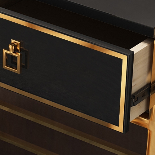 Modern Black Office Writing Desk Stylish Rectangular Computer Desk with ...