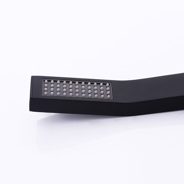 Modern Matte Black Square Handheld Hand Shower Head Solid Brass Homary