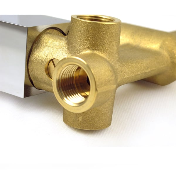 Modern Polished Chrome DualFunction 2 Outlets Shower Mixer Valve Solid