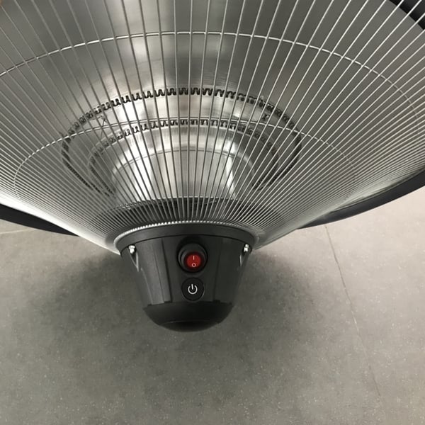 1500W Outdoor Heater Patio Hanging Electric Heater Black Outdoor or Indoor Use Homary