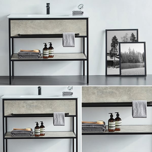 Industrial Bathroom Vanity with Sink Single Sink Bathroom Vanity with ...