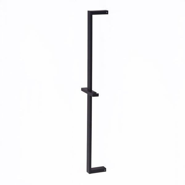 Modern Wall Mounted Adjustable Matte Black Hand Shower Slide Bar Solid