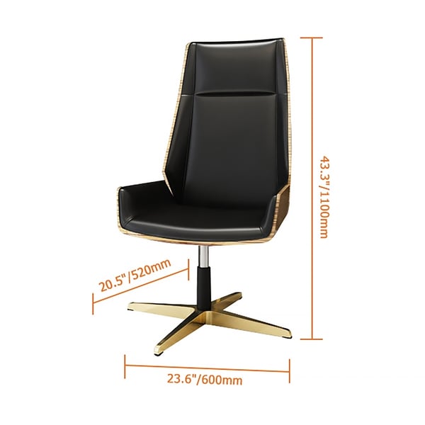 Black PU Leather Office Chair & Black Writing Desk | Homary UK