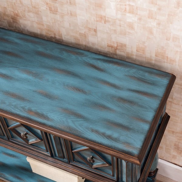 Vintage Rustic Console Table with Storage Entryway Table with Drawers