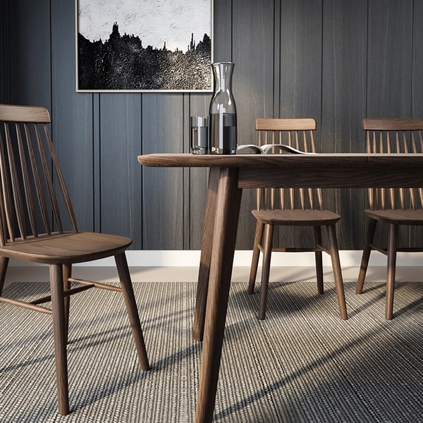 Modern Rectangular Extendable Dining Table Ash Wood Brown Dining Table ...
