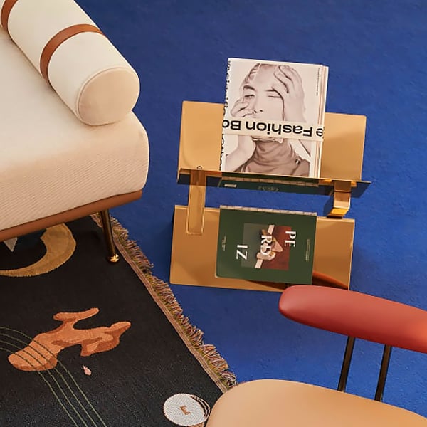 Chic Standing Magazine Rack in Stainless Steel | Homary UK