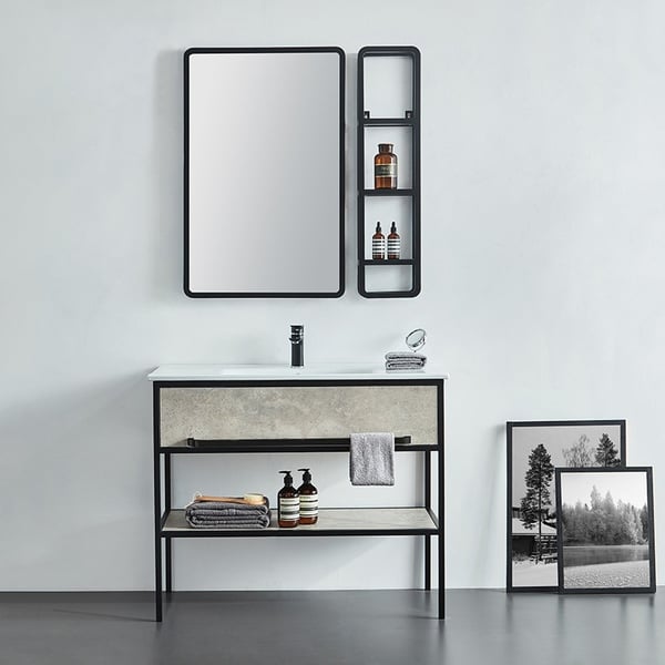 Industrial Bathroom Vanity with Sink Single Sink Bathroom Vanity with ...
