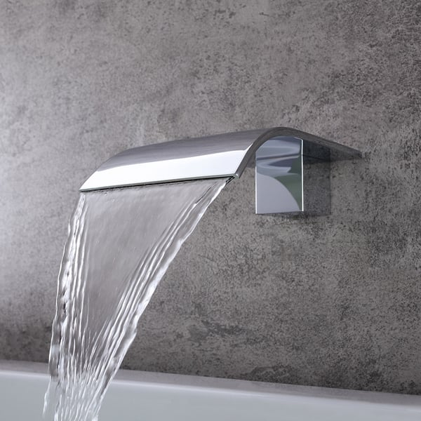 Milly Stainless Steel Wall Mounted Waterfall Bathroom Spout Polished