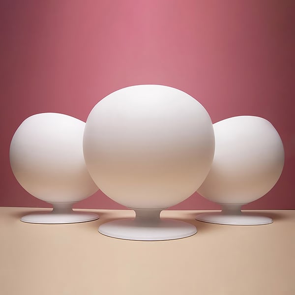 408mm Swivel Ball Chair Cat Bed Round Hooded Nest in White with Grey