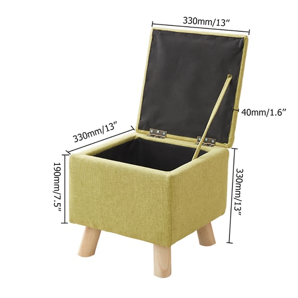 Modern Storage Ottoman Fabric Upholstered Trunk Stool Footrest Homary
