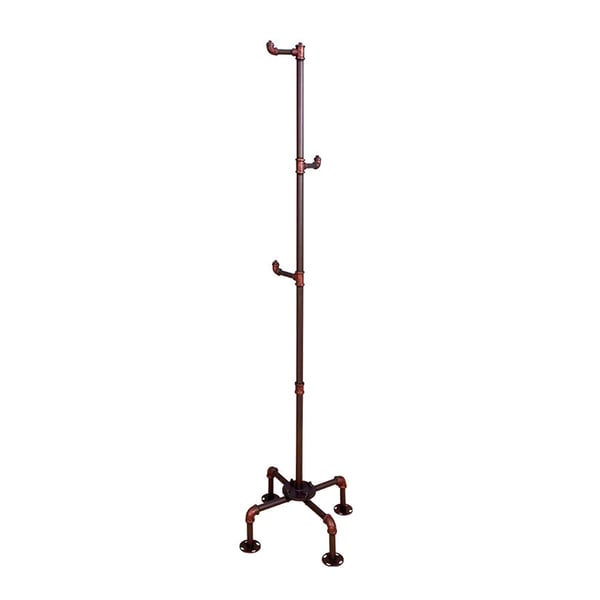1600mm Industrial Coat Stand in Distressed Red Bronze Homary UK