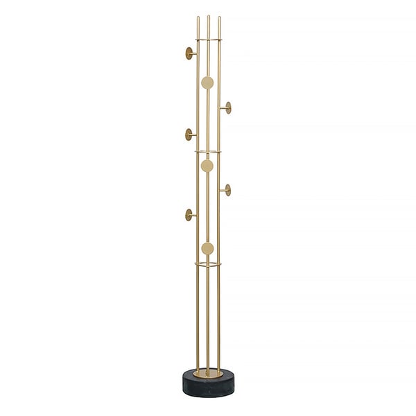 Modern Gold Coat Rack with Round Hook-Homary