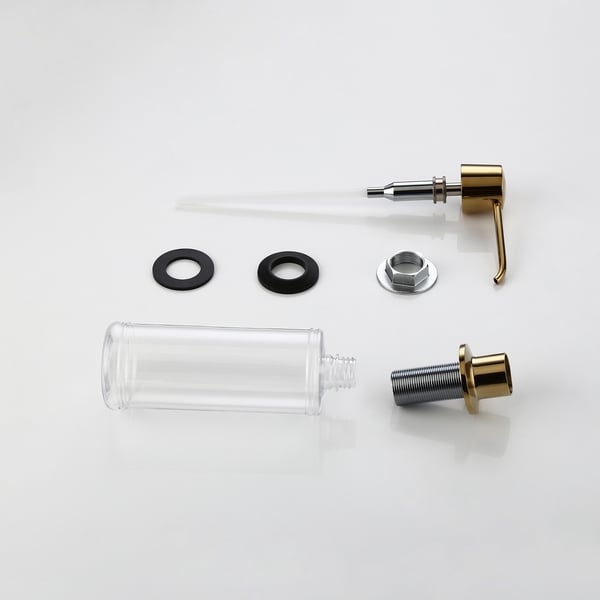 Modern Gold Deck Mount Sink Soap Dispenser Solid Brass SelfPriming