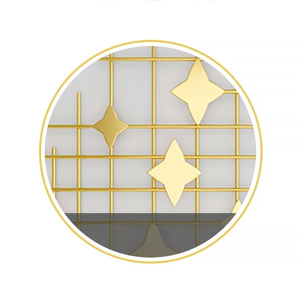 MidCentury Modern Gold Metal Bar and Star Wall Decor Homary