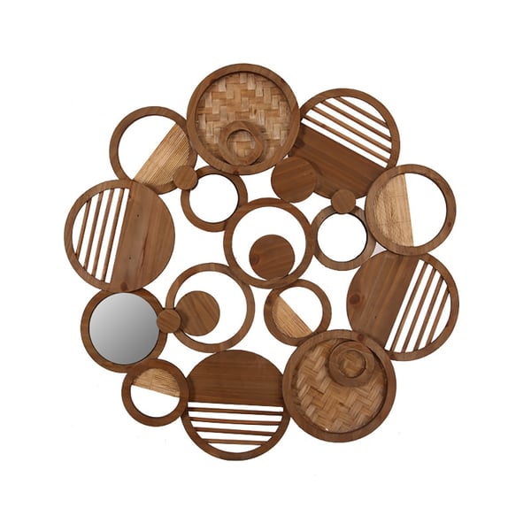 27.9" X27.8" Creative Vintage Wood Round Wall Decor Home ArtHomary