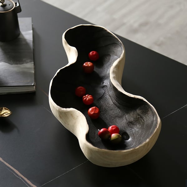 Rustic Novelty Wooden Fruit Bowl HandmadeHomary