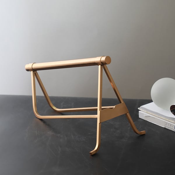 Modern Geometric Countertop Wine Rack in Gold Homary UK