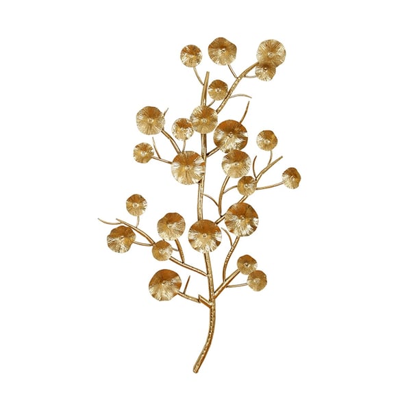 680mm x 1510mm 3D Luxury Golden Branches Leaves Wall Decor Art Homary UK