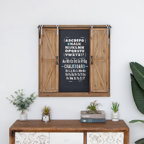 Retro Industrial Style Message Board Wooden Fake Window Wall DecorHomary