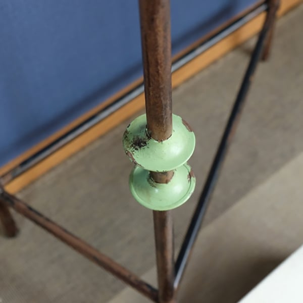 Distressed Metal End Table with Tray Top Side TableHomary