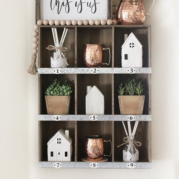 Rustic Retro Desk Organizer Rectangular Dish Storage Homary UK