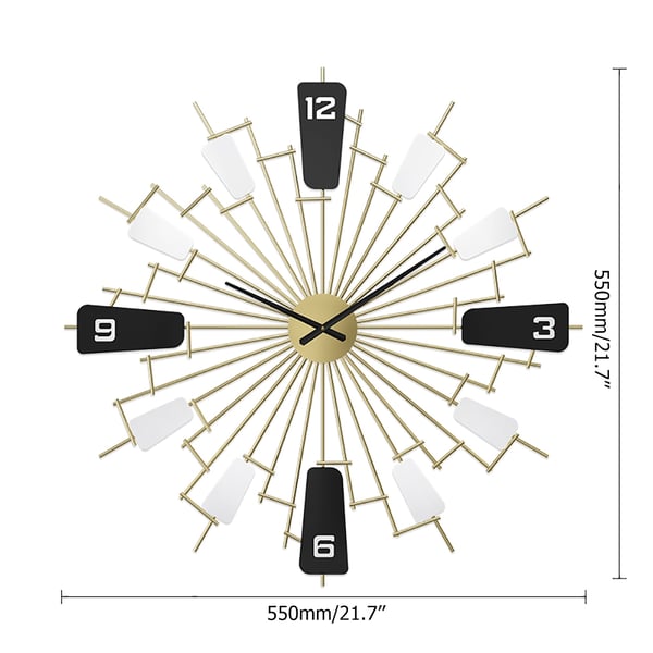 Nordic Minimalist Windmill Design Creative Metal Oversized Wall Clock