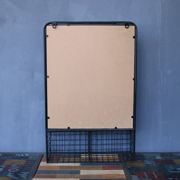 Rustic Memo Board with Storage Bin Homary UK