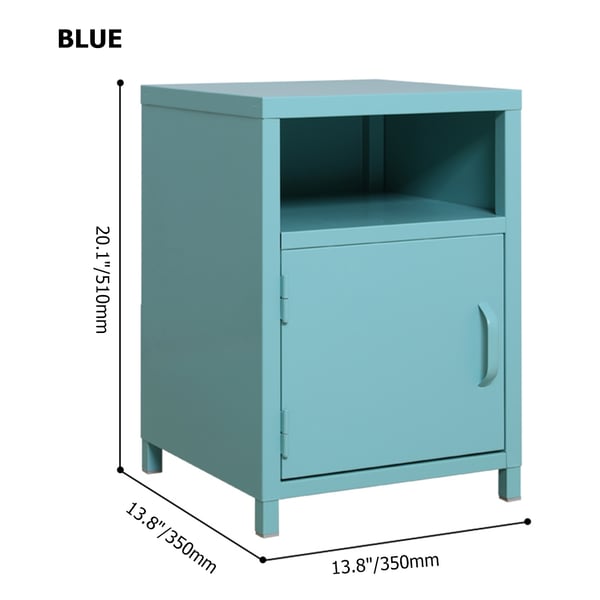 Mini Cube Storage Scandinavian Style Mini Indoor Cube Storage Cabinet Steel-Blue | Homary UK
